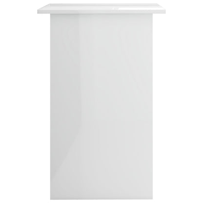 Scrivania Bianco Lucido 90x50x74 cm in Legno Multistrato - homemem39