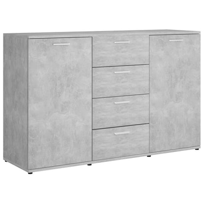 Cement Gray Sideboard 120x35.5x75 cm in Multilayer Wood