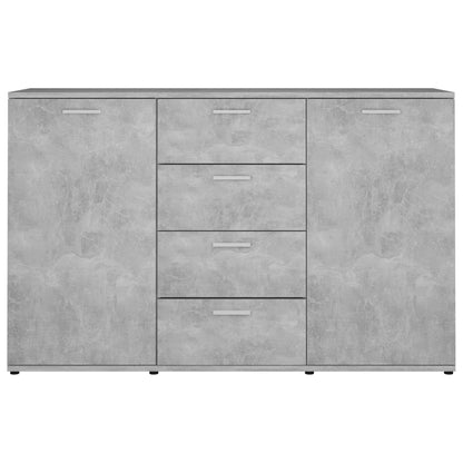 Cement Gray Sideboard 120x35.5x75 cm in Multilayer Wood