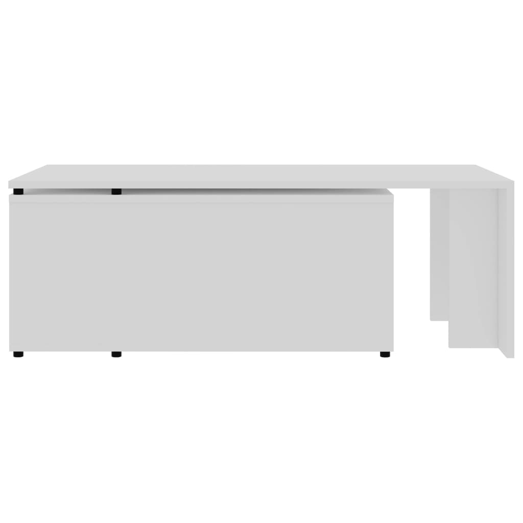 Tavolino da Salotto Bianco 150x50x35 cm in Legno Multistrato | homemem39