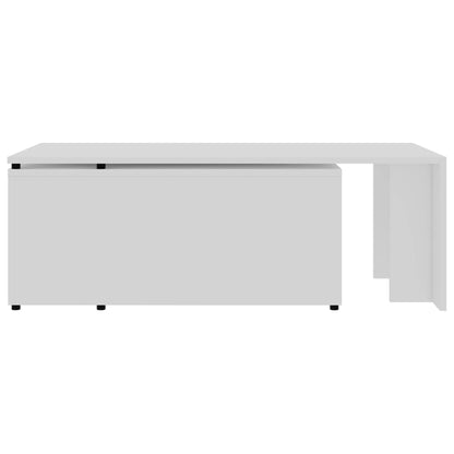 Tavolino da Salotto Bianco 150x50x35 cm in Legno Multistrato | homemem39