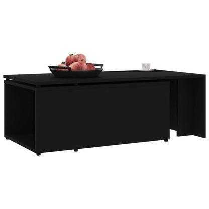 Tavolino da Salotto Nero 150x50x35 cm in Legno Multistrato