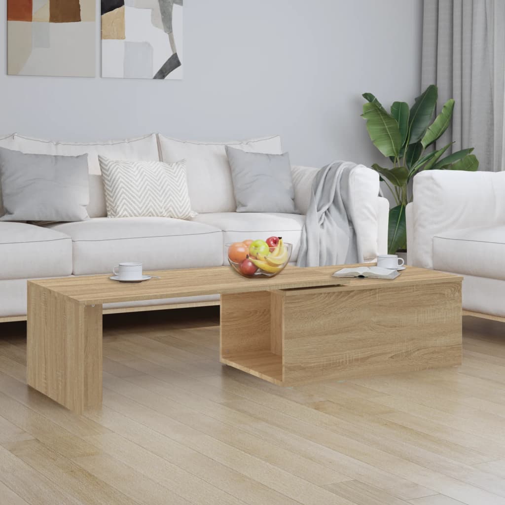 Tavolino da Salotto Rovere Sonoma 150x50x35cm Legno Multistrato | homemem39