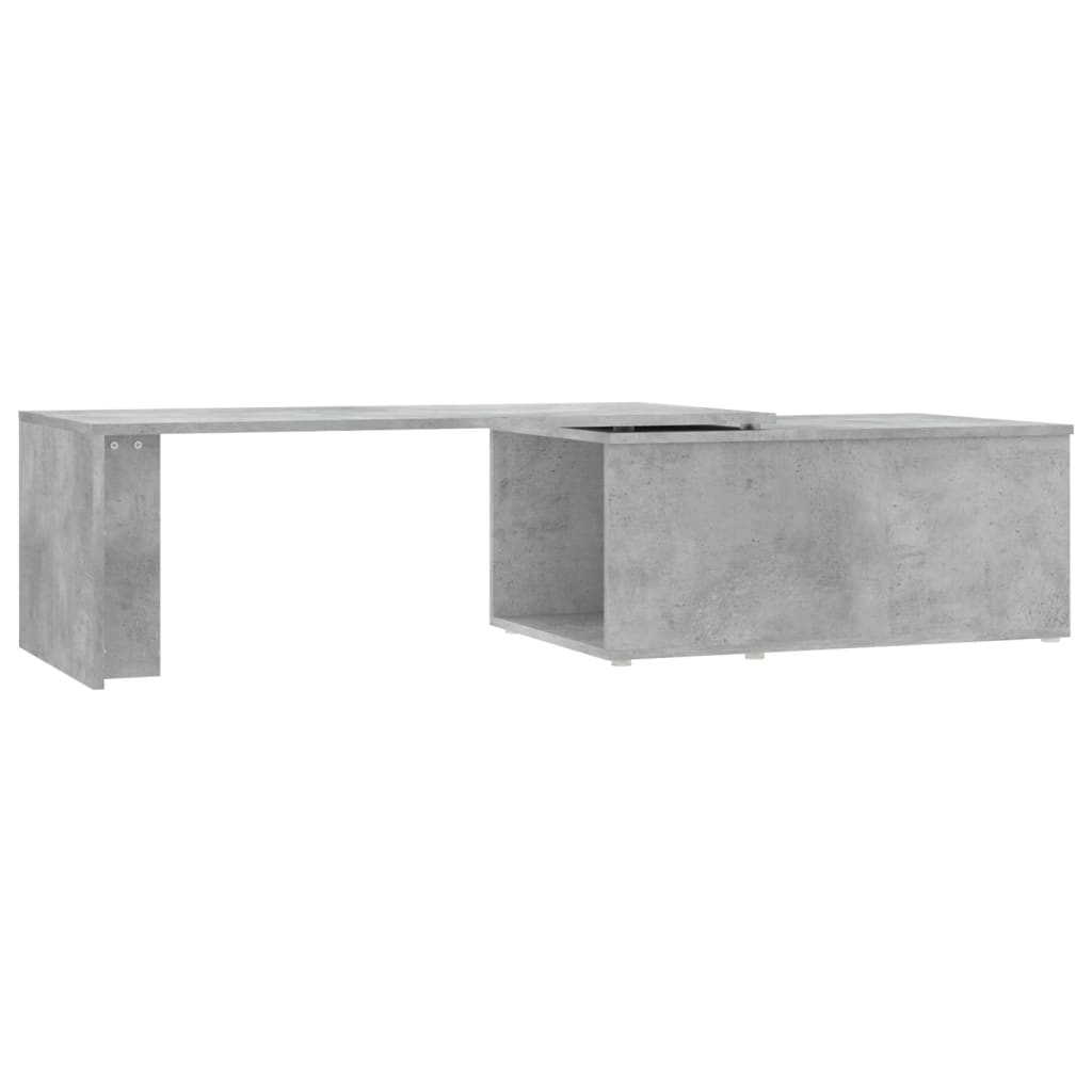 Tavolino Salotto Grigio Cemento 150x50x35 cm Legno Multistrato