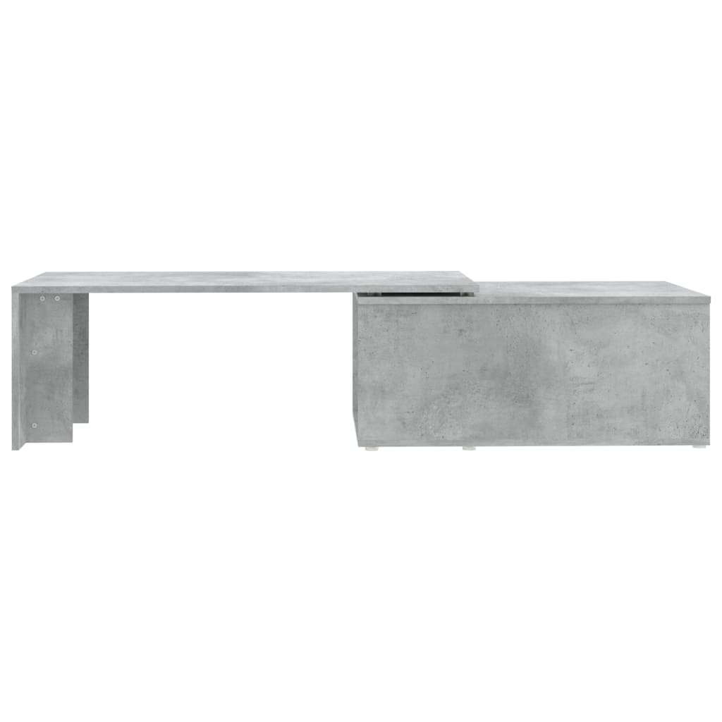 Tavolino Salotto Grigio Cemento 150x50x35 cm Legno Multistrato