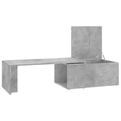 Tavolino Salotto Grigio Cemento 150x50x35 cm Legno Multistrato