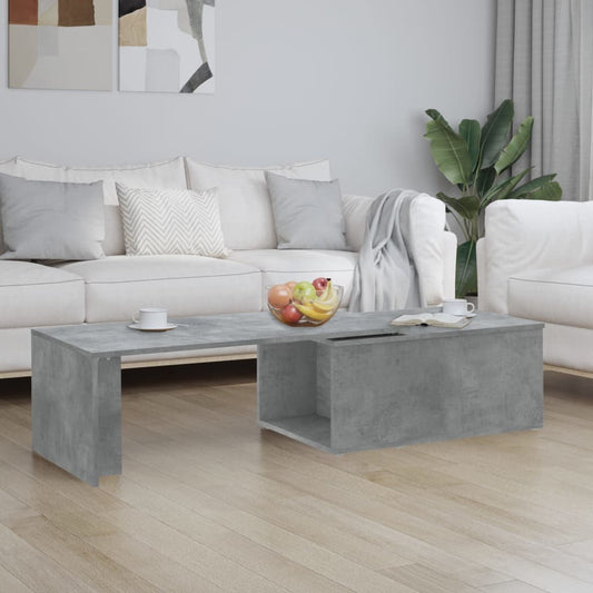 Tavolino Salotto Grigio Cemento 150x50x35 cm Legno Multistrato | homemem39