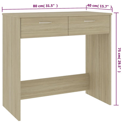 Scrivania Rovere Sonoma 80x40x75 cm in Legno Multistrato