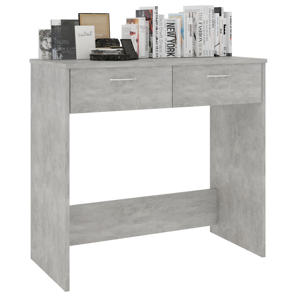 Scrivania Grigio Cemento 80x40x75 cm in Legno Multistrato - homemem39