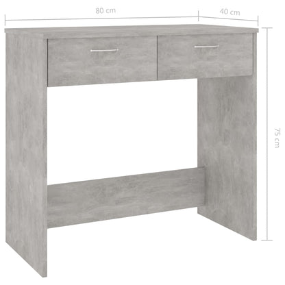 Scrivania Grigio Cemento 80x40x75 cm in Legno Multistrato - homemem39