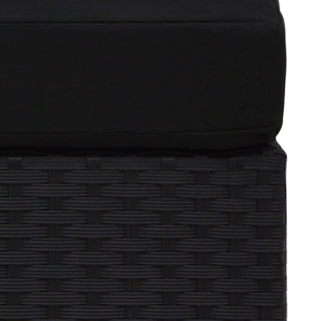 Seduta Centrale Modulare in Polyrattan Nero - homemem39