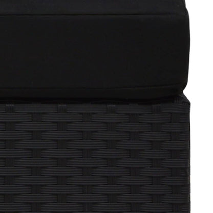 Seduta Centrale Modulare in Polyrattan Nero - homemem39