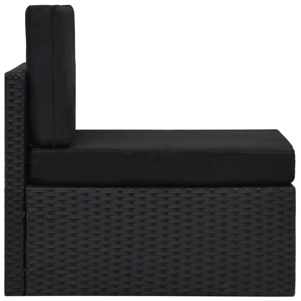 Set Divani da Giardino 2 pz in Polyrattan Nero | homemem39
