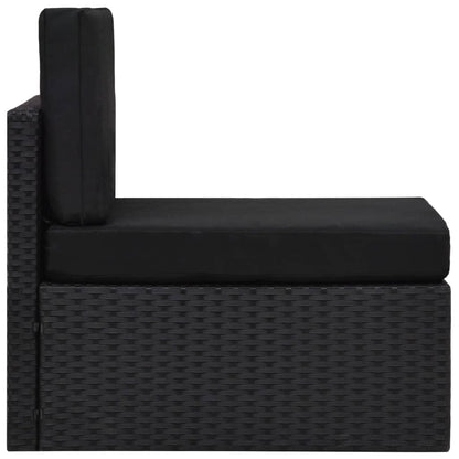 Set Divani da Giardino 2 pz in Polyrattan Nero | homemem39