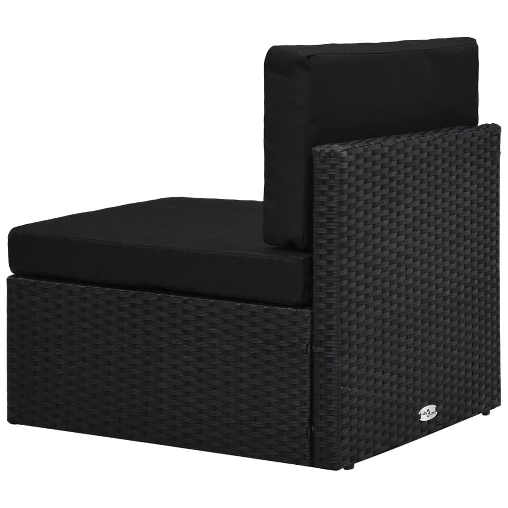 Set Divani da Giardino 2 pz in Polyrattan Nero | homemem39