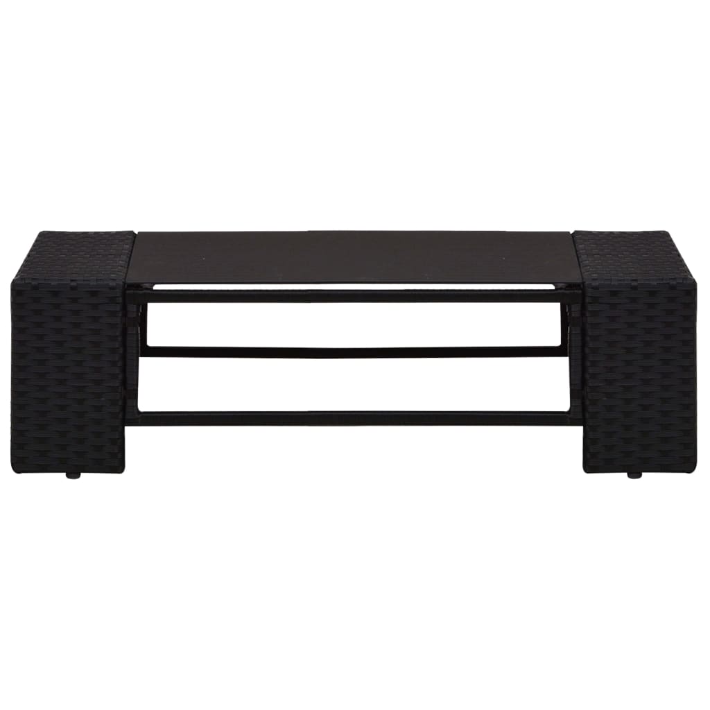 Set Divani da Giardino 2 pz in Polyrattan Nero | homemem39