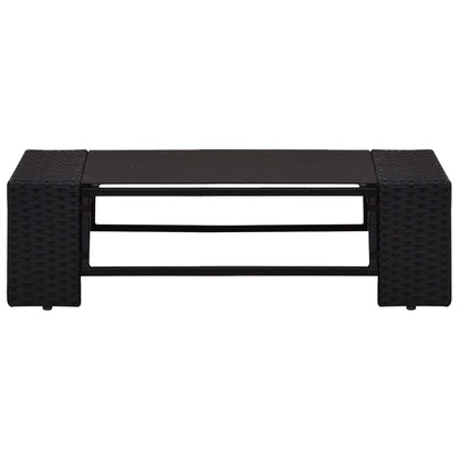 Set Divani da Giardino 2 pz in Polyrattan Nero | homemem39