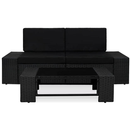 Set Divani da Giardino 3 pz in Polyrattan