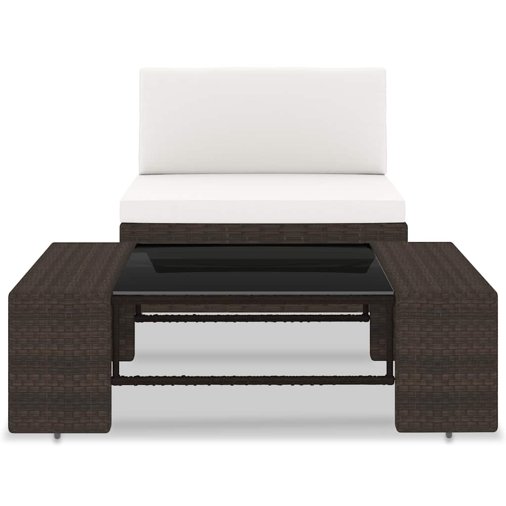 Set Divani da Giardino 2 pz in Polyrattan