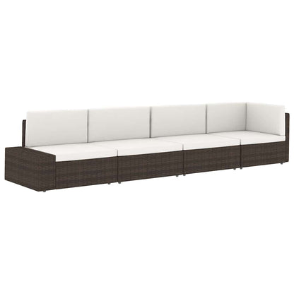 Divano ad Angolo Modulare in Polyrattan