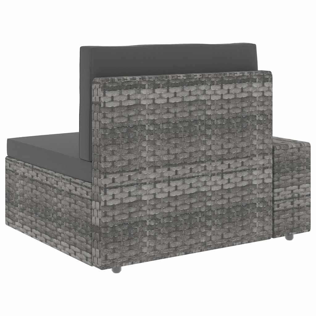 Divano Modulare a 3 Posti in Polyrattan