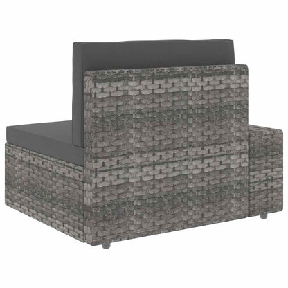 Divano Modulare a 3 Posti in Polyrattan