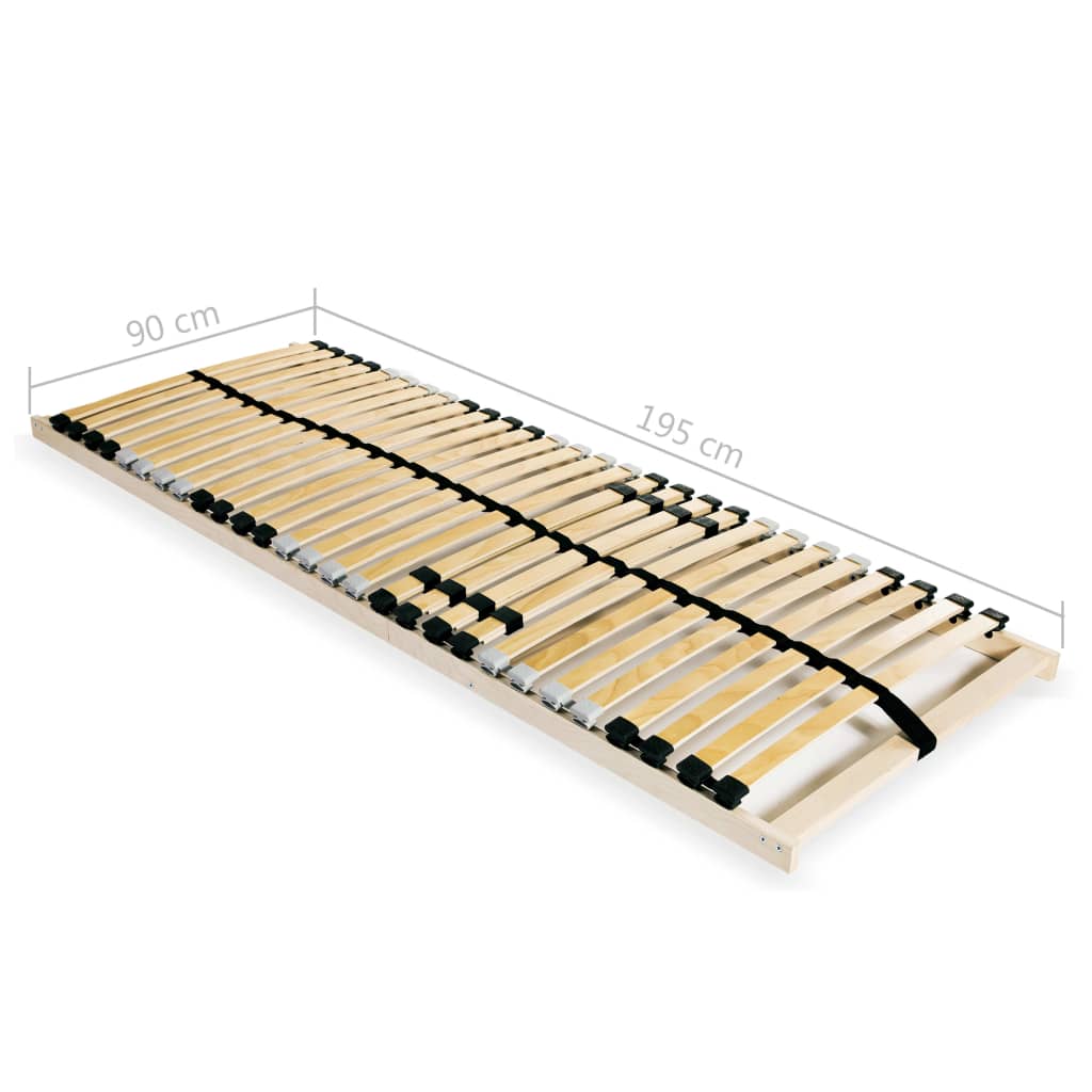 Reti a Doghe 2 pz 7 Zone con 28 Doghe in Legno 90x200 cm | homemem39