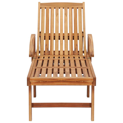 Lettini Prendisole 2 pz con Tavolo in Legno Massello di Teak - homemem39