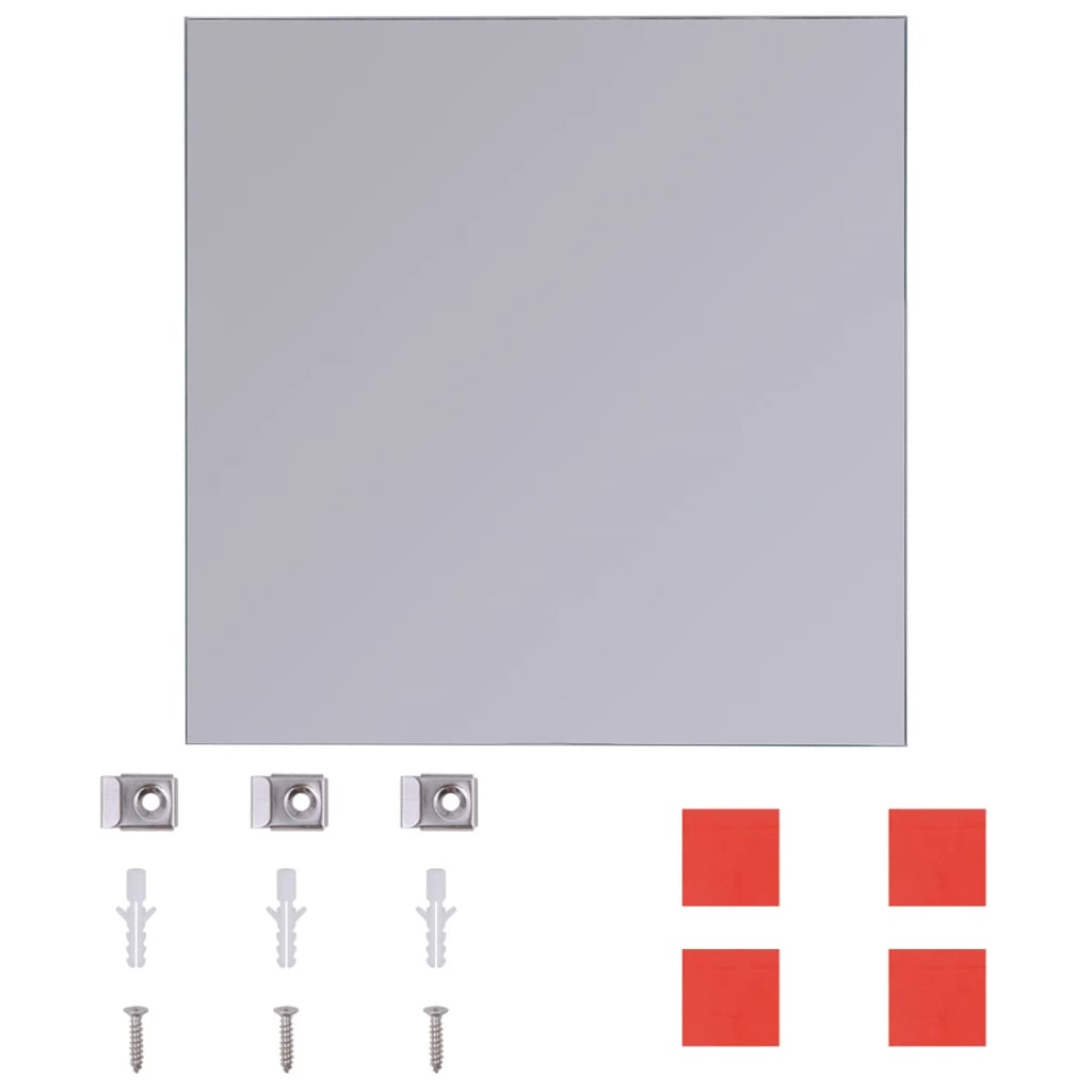 Piastrelle in Vetro a Specchio senza Cornice 16 pz 20,5 cm - homemem39