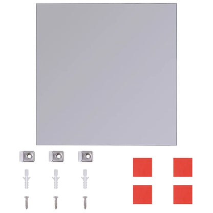 Piastrelle in Vetro a Specchio senza Cornice 16 pz 20,5 cm - homemem39