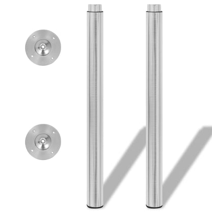 Gambe Telescopiche per Tavolo 4 pz Acciaio Inossidabile 710-1100mm