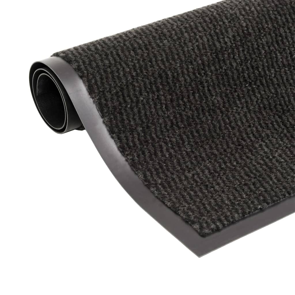 Tappeti Antipolvere 2 pz Rettangolari Trapuntati 40x60 cm Neri | homemem39