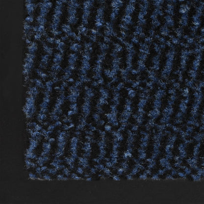 Tappeti Antipolvere 2 pz Rettangolari Trapuntati 120x180cm Blu
