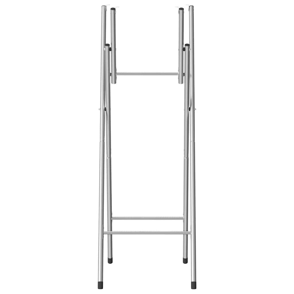 Gambe Pieghevoli per Tavolo da Bar Argento 45x53x108 cm Acciaio