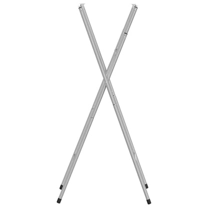 Gambe Pieghevoli per Tavolo da Bar Argento 45x53x108 cm Acciaio