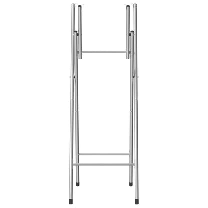 Gambe Pieghevoli per Tavolo da Bar Argento 45x53x108 cm Acciaio