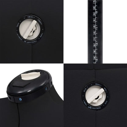 Manichino Femminile Regolabile Nero Taglia M 40-46 - homemem39