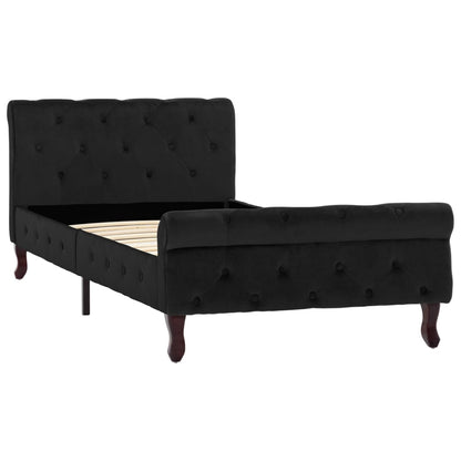 Giroletto Nero in Velluto 90x200 cm | homemem39