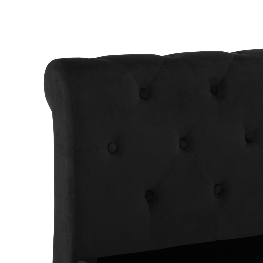 Giroletto Nero in Velluto 90x200 cm | homemem39