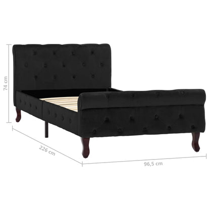Giroletto Nero in Velluto 90x200 cm | homemem39