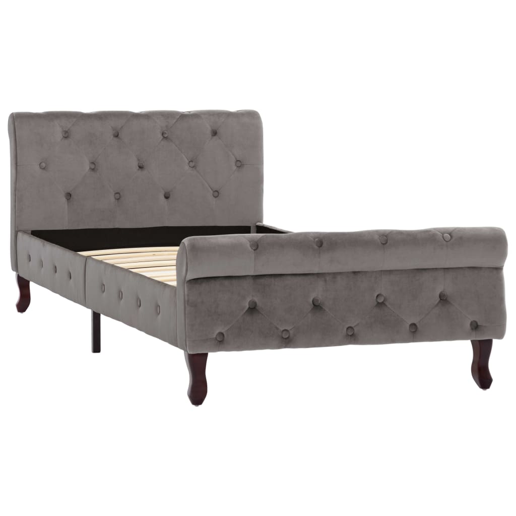 Giroletto Grigio in Velluto 90x200 cm | homemem39