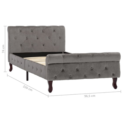 Giroletto Grigio in Velluto 90x200 cm | homemem39