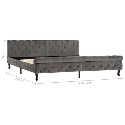 Giroletto Grigio in Velluto 200x200 cm | homemem39