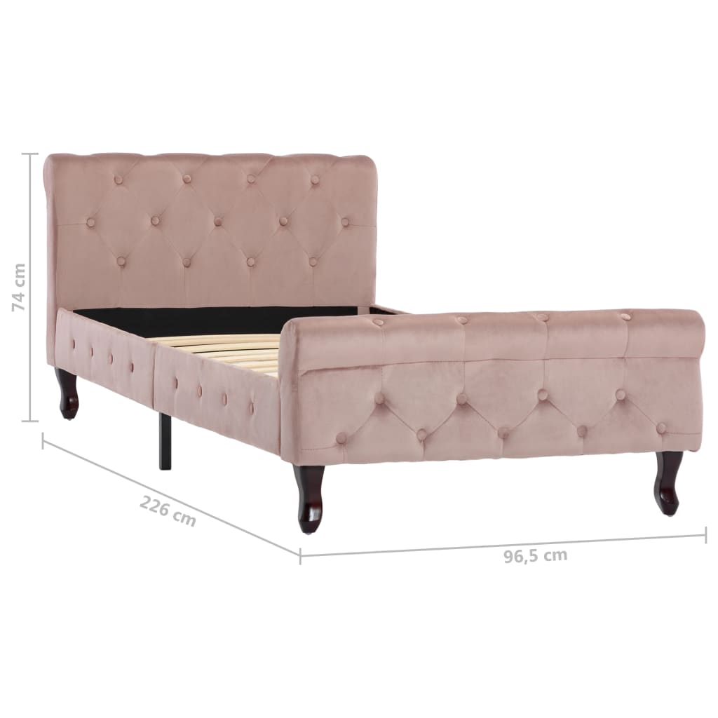 Giroletto Rosa in Velluto 90x200 cm | homemem39
