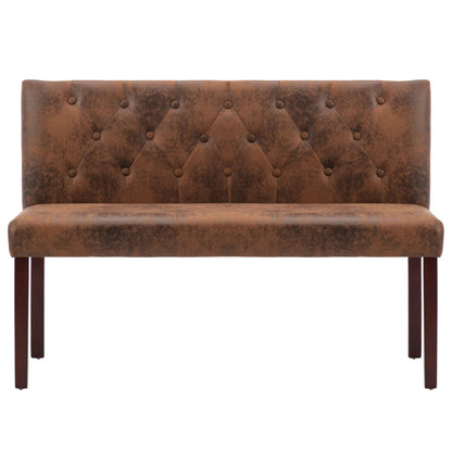 Panca 120 cm Marrone in Similpelle Scamosciata | homemem39