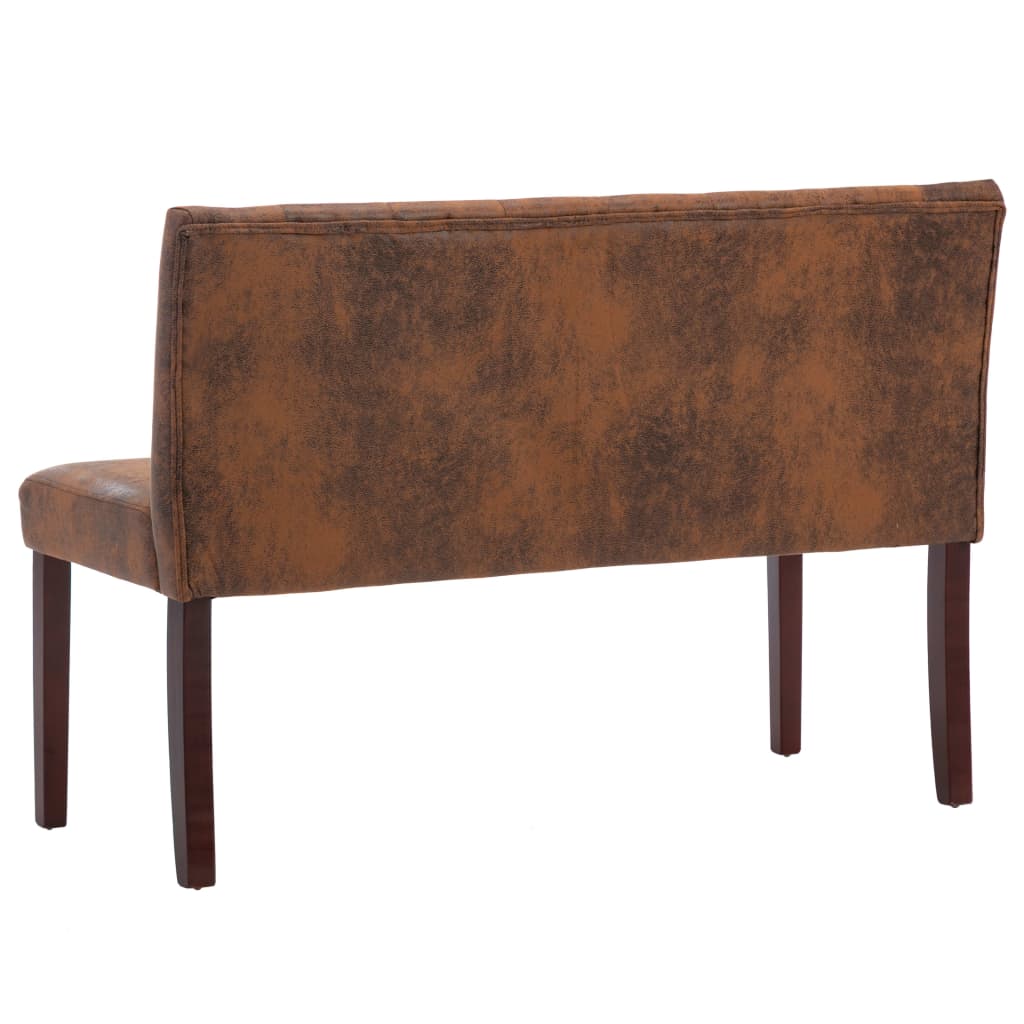 Panca 120 cm Marrone in Similpelle Scamosciata | homemem39