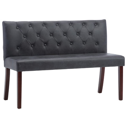 Panca 120 cm Grigia in Similpelle Scamosciata | homemem39