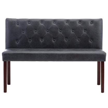 Panca 120 cm Grigia in Similpelle Scamosciata | homemem39