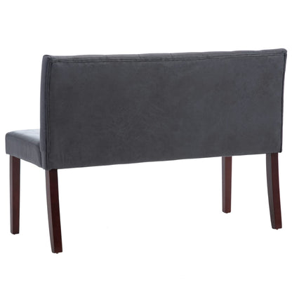 Panca 120 cm Grigia in Similpelle Scamosciata | homemem39