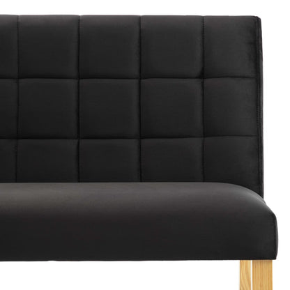 Panca 140 cm Nera in Velluto | homemem39